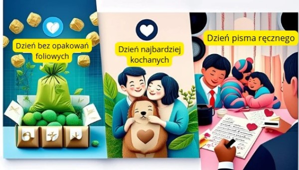 Dzień bez Opakowań Foliowych, Dzień Najbardziej Kochanych i Dzień Pisma Ręcznego!